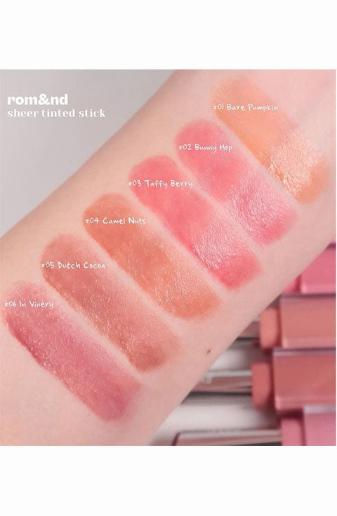 [rom&nd] Sheer Tinted Stick (2.0g)-6 Colors
