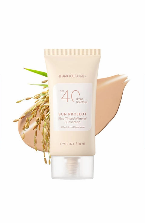[THANK YOU FARMER] Sun Project Rice Tinted Mineral Sunscreen SPF40 (50Ml/1.69fl.oz)