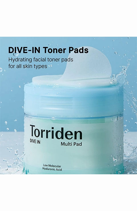 [Torriden] Dive-in Vegan Hyaluronic Acid Toner Pads for Face (80ct)