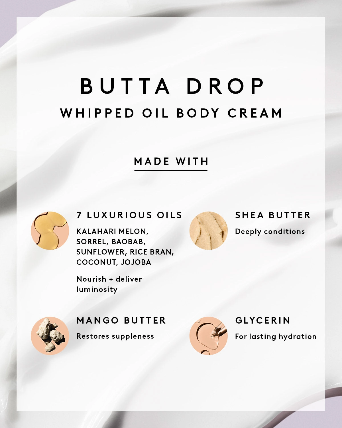 Butta Drop Whipped Oil Body Cream with Tropical Oils   Shea Butter — Fenty Fresh Shimmering