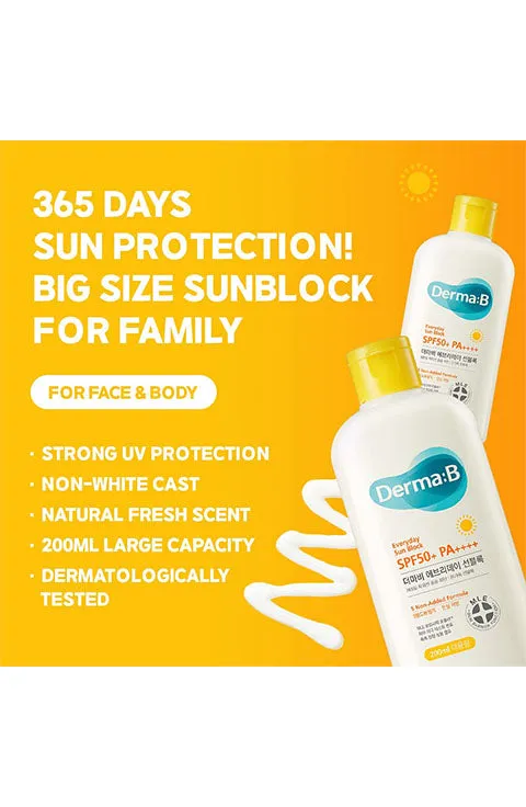 [Derma B] Everyday Sun Block Large Size Sunscreen SPF50  PA     (200mL/6.71fl.oz)