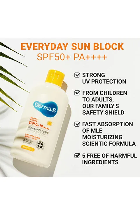 [Derma B] Everyday Sun Block Large Size Sunscreen SPF50  PA     (200mL/6.71fl.oz)