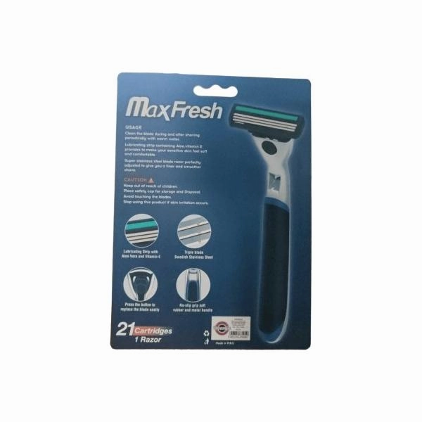 Dreamfix Maxfresh 1 Razor Sweden Stainless Steel With 21 Replaceable Cartridges