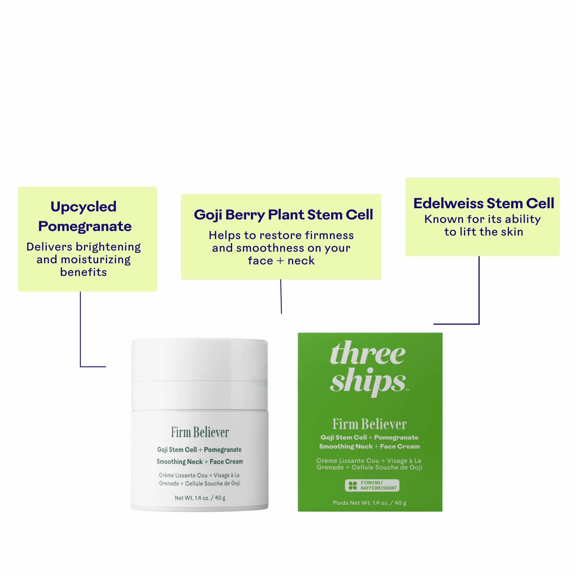Firm Believer Goji Stem Cell   Pomegranate Smoothing Neck   Face Cream