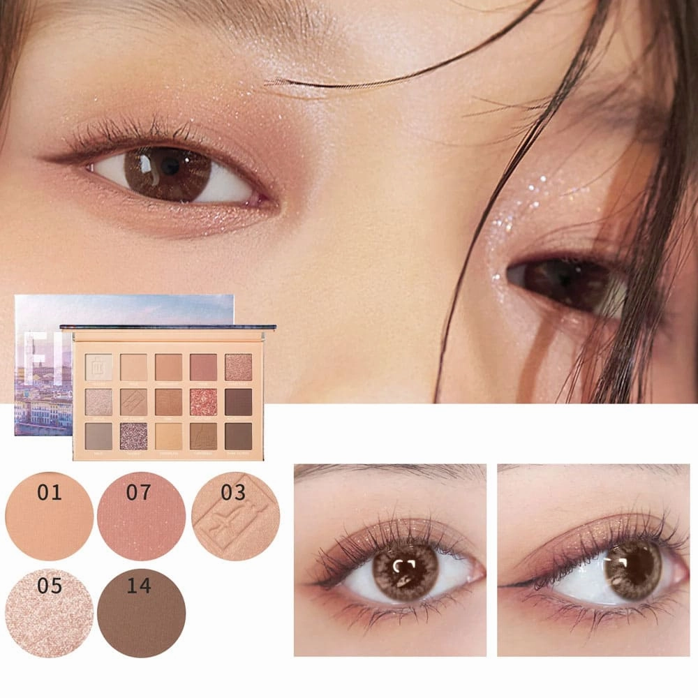 Focallure 15 Color Eyeshadow 'Go Travel' Palette 08 Firenze