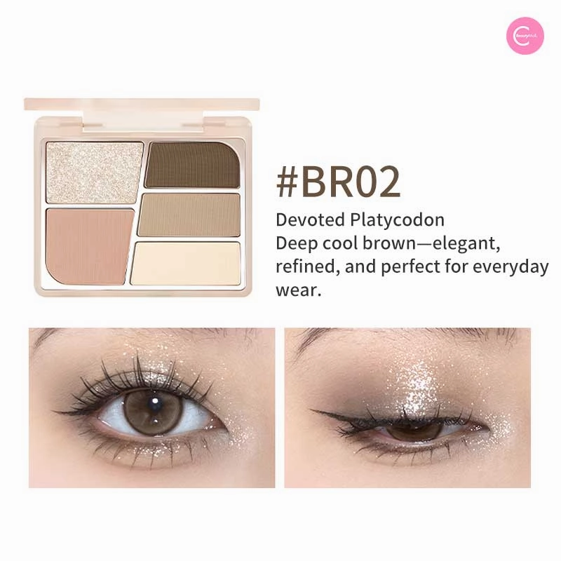 FOCALLURE Floating Butterfly 5-Color Eyeshadow Palette
