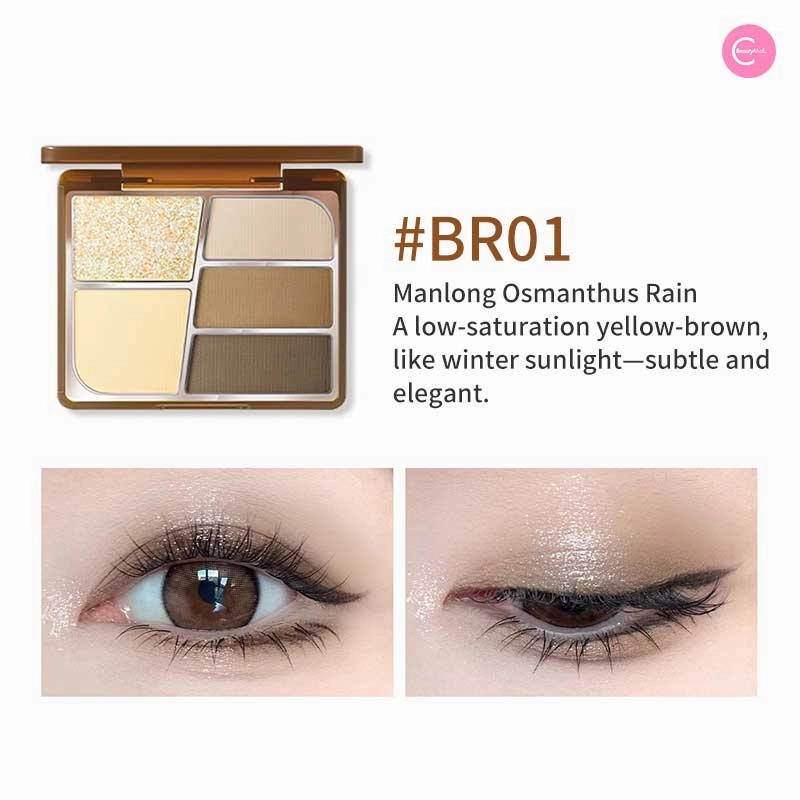 FOCALLURE Floating Butterfly 5-Color Eyeshadow Palette