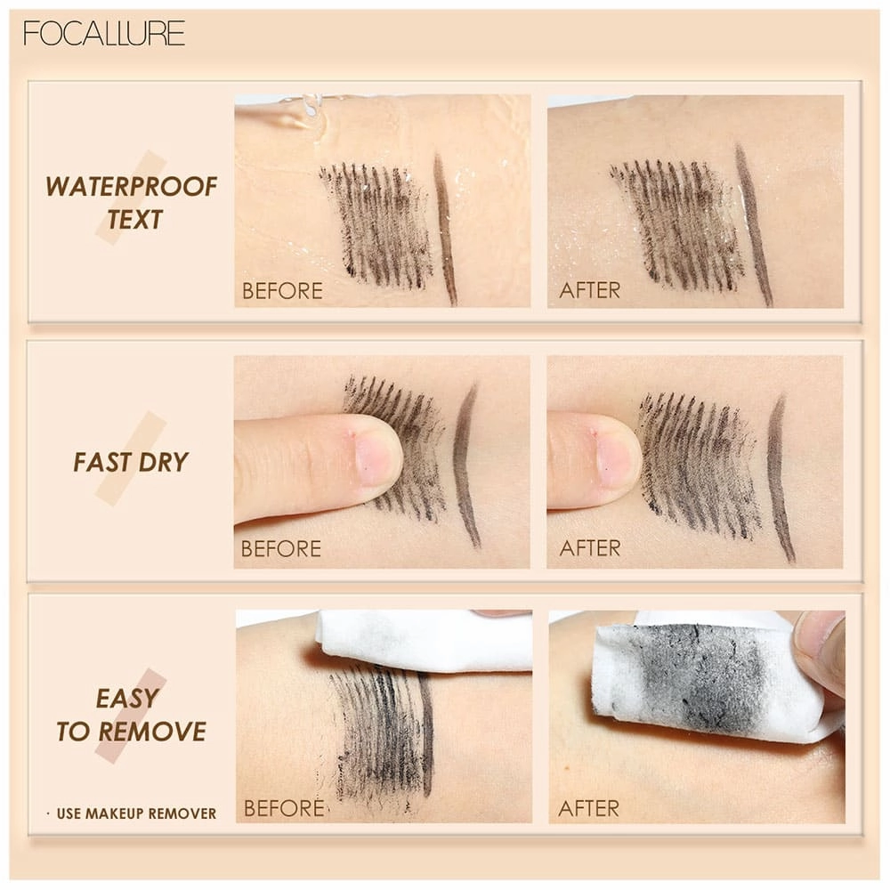 Focallure Stay Waterproof Mascara & Eyeliner 2-in-1 01
