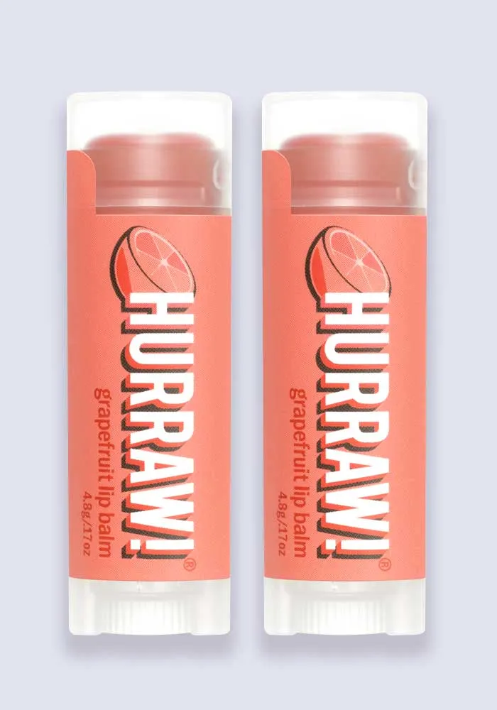 Hurraw Grapefruit Lip Balm 4.3g (per stick) - 2 Pack