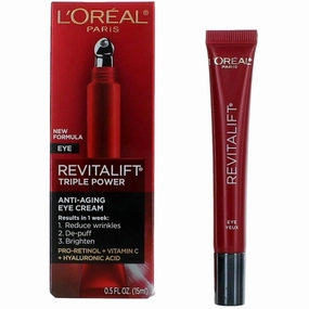 L'Oreal Women's Eye Cream - Revitalift Triple Power Anti-Aging, 0.5 oz