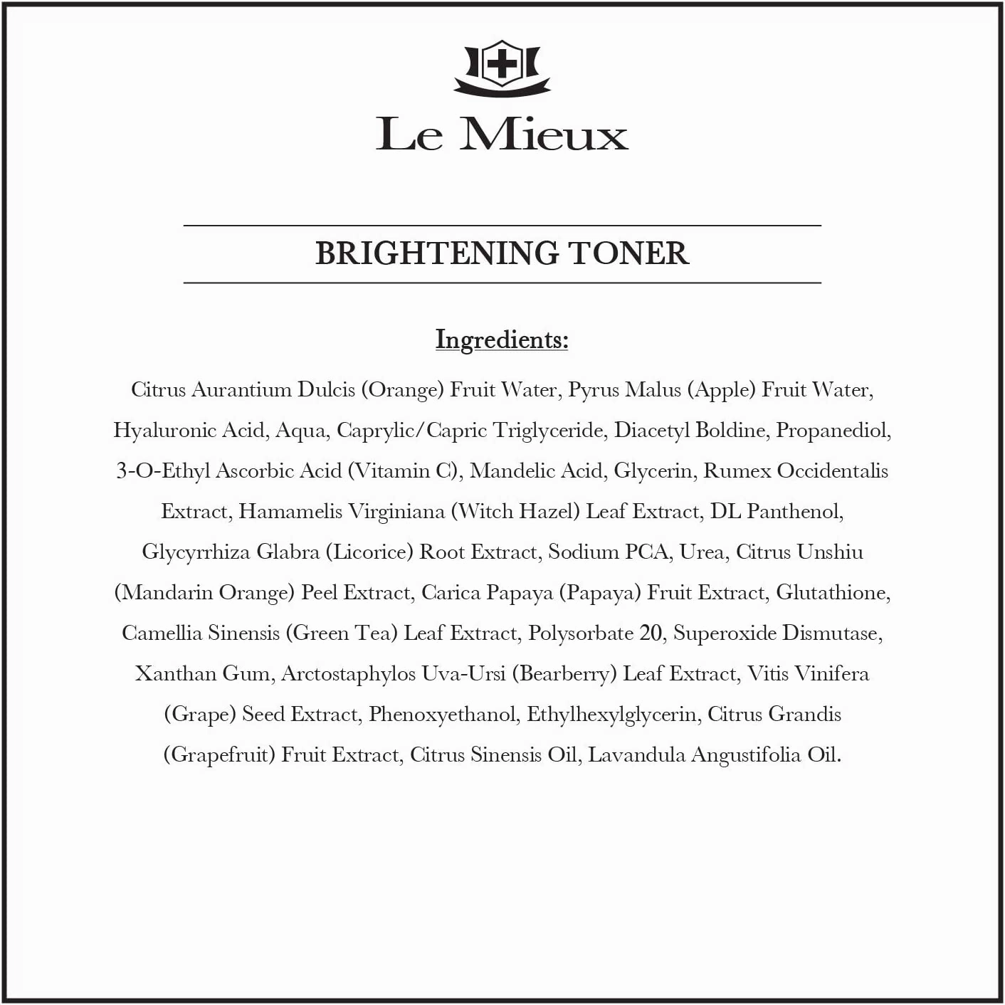 Le Mieux Brightening Toner