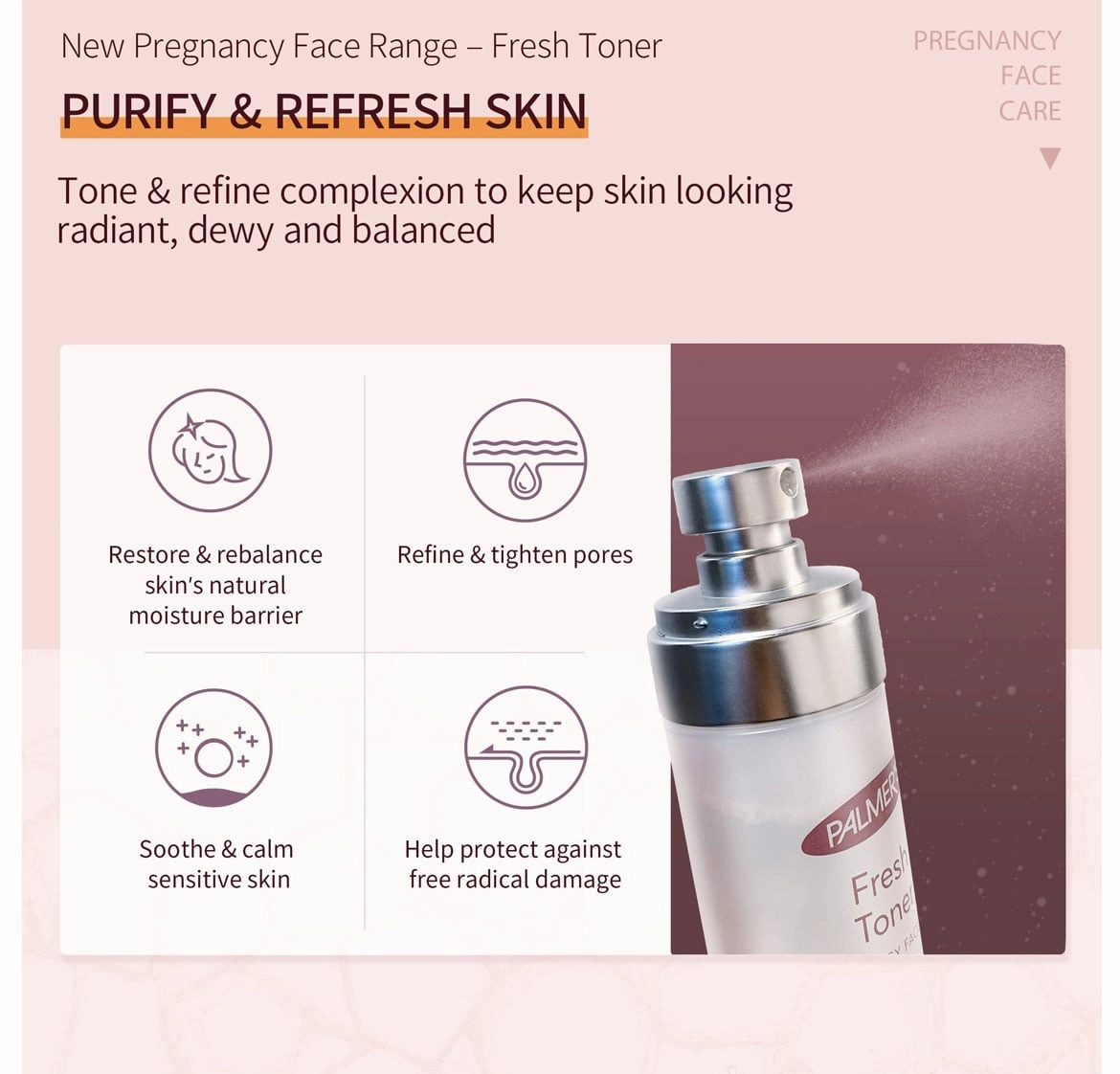 Palmers Fresh Toner Pregnancy Face Care 140ml