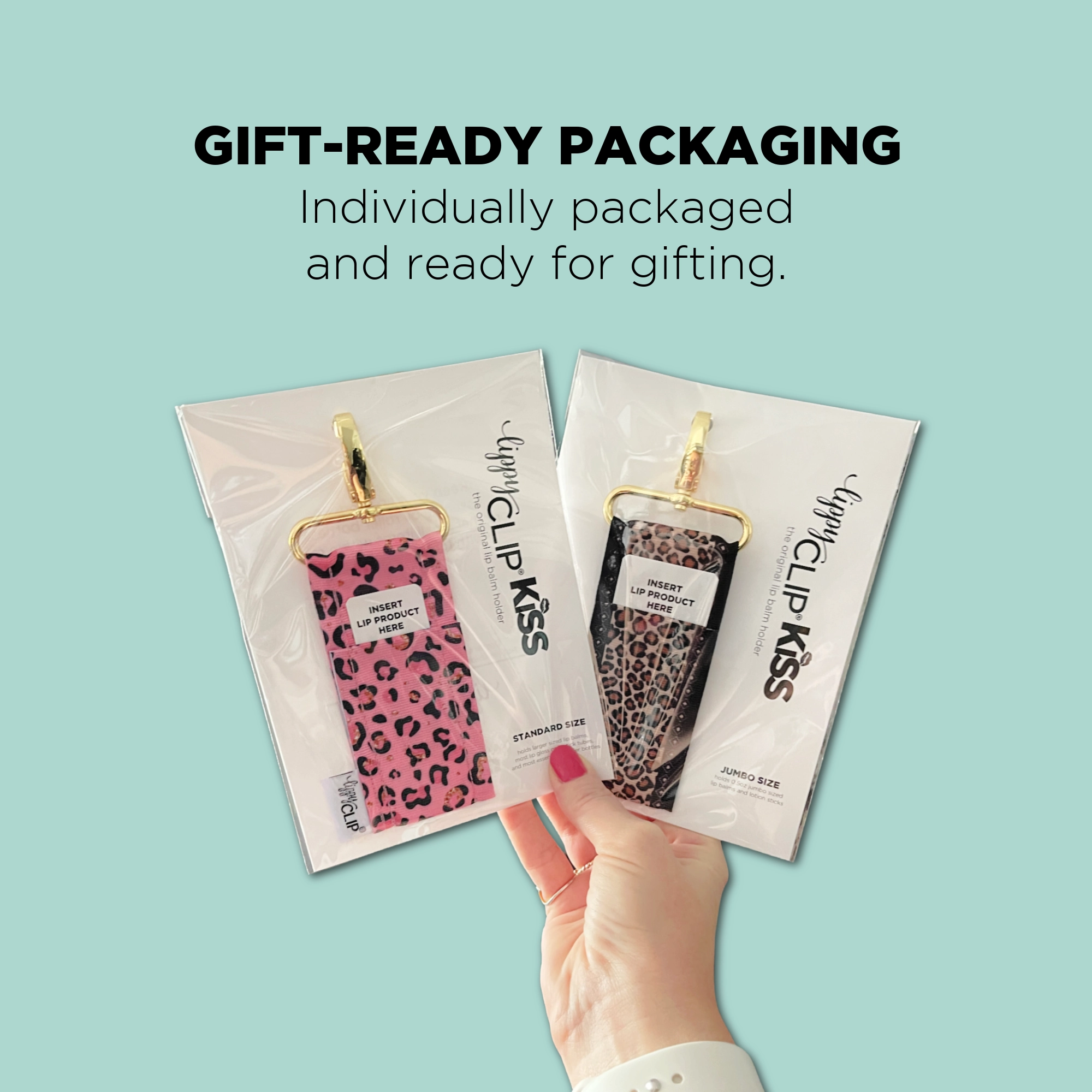Tie Dye LippyClipKISS for larger lip balms, essential oil rollers, and more